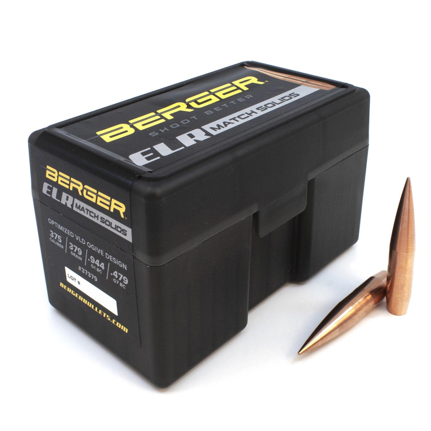 Berger Bullets | 375 Caliber 379 Grain ELR Match Solid Bullets