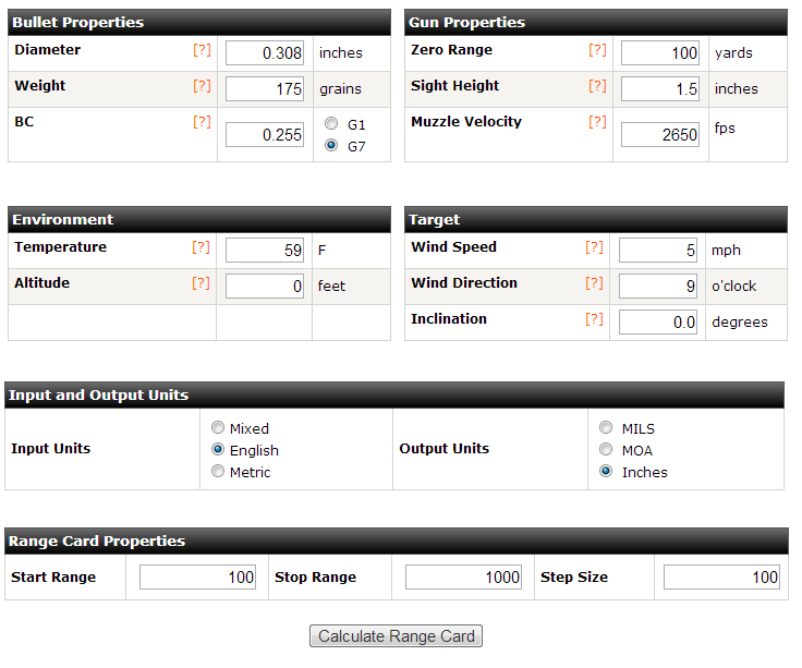 Ballistics Calculator 2