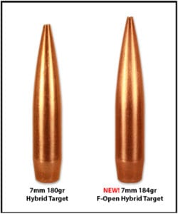 NEW - 7mm 184gr F-Open Hybrid Target Bullet | Berger Bullets