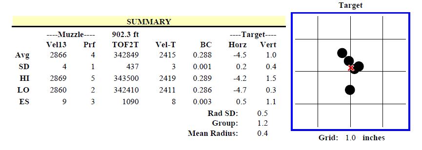 6mm 109gr Long Range Hybrid Target Group 1