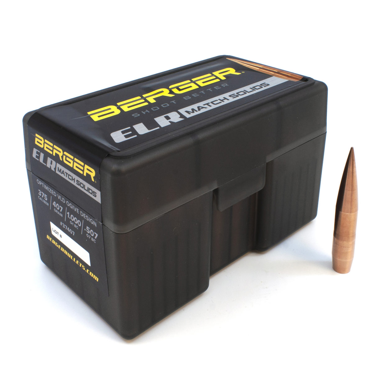 Berger Bullets | 375 Caliber 407 Grain ELR Match Solid Bullets