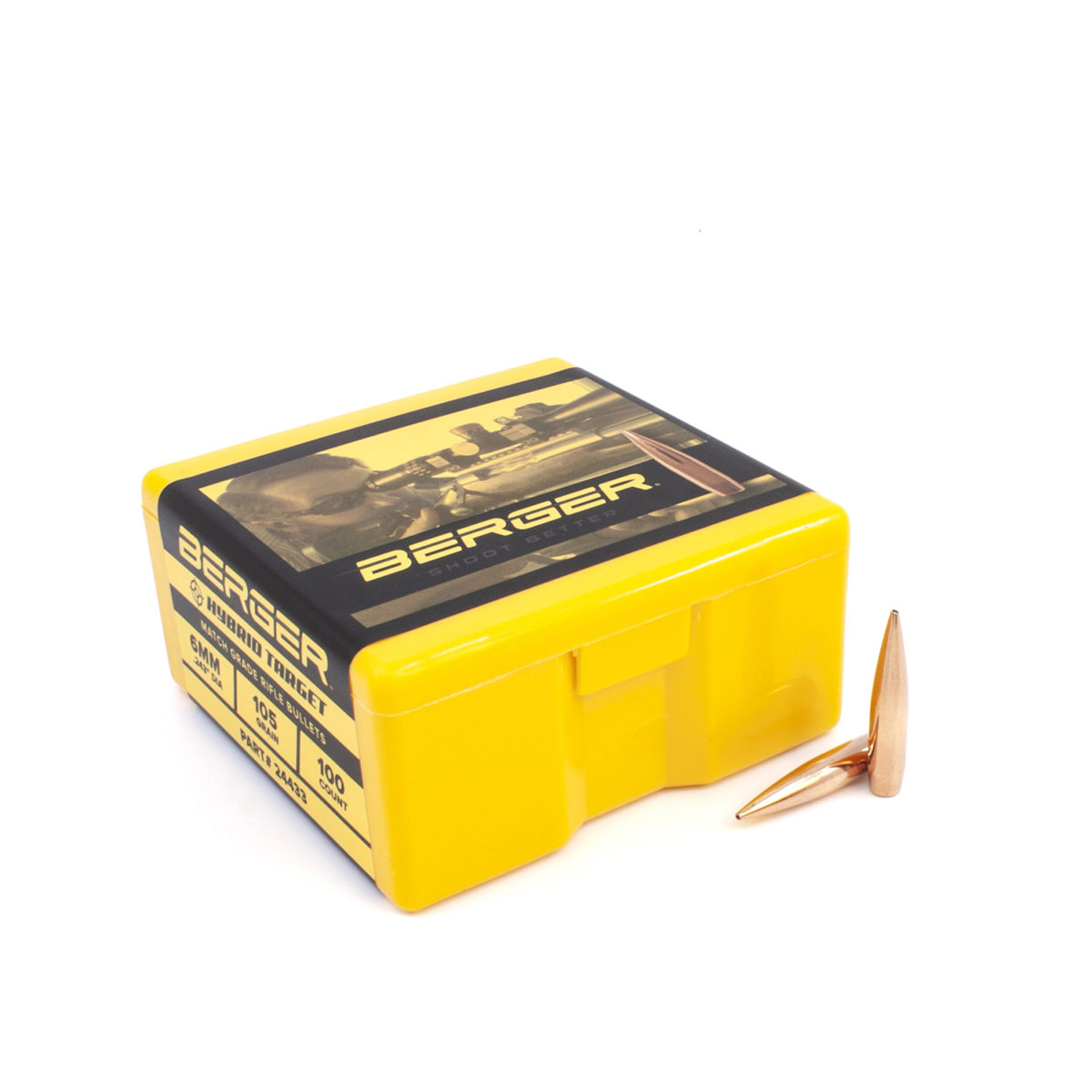 Berger Bullets 6 mm 105 Grain Hybrid Target