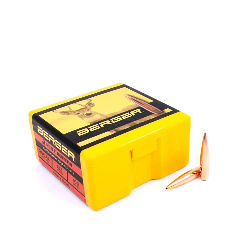 25 Caliber 133 Grain Elite Hunter Rifle Bullet | Berger Bullets