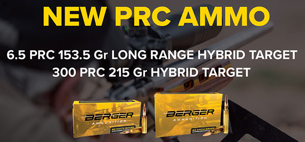 New Berger 6.5 PRC and 300 PRC Ammo